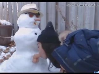 Canadian Teen Fucks Snowman