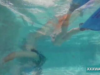 Tremendous Brunette streetwalker Candy Swims Underwater, xxx video 32