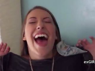 Cheating ex-girlfriend fucked on homemade fuck clip