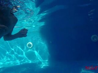 Two Girls Fucked Right Underwater in the Pool: Teen adult film