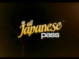 All Japanese Pass: Sweet asian deity gets pussy played at vibrator.