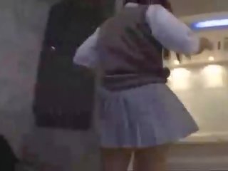 Barely innocent teen japanese school lady vid her tight panty !