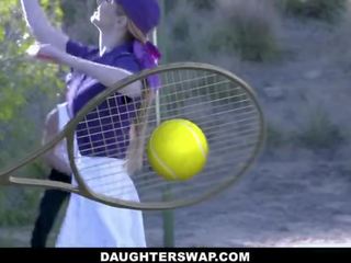 DaughterSwap - Teen Tennis Stars Ride Stepdads pecker